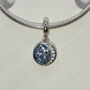 Sterling Silver Dangle Inclusion Charm - European Charm Bracelet Compatible