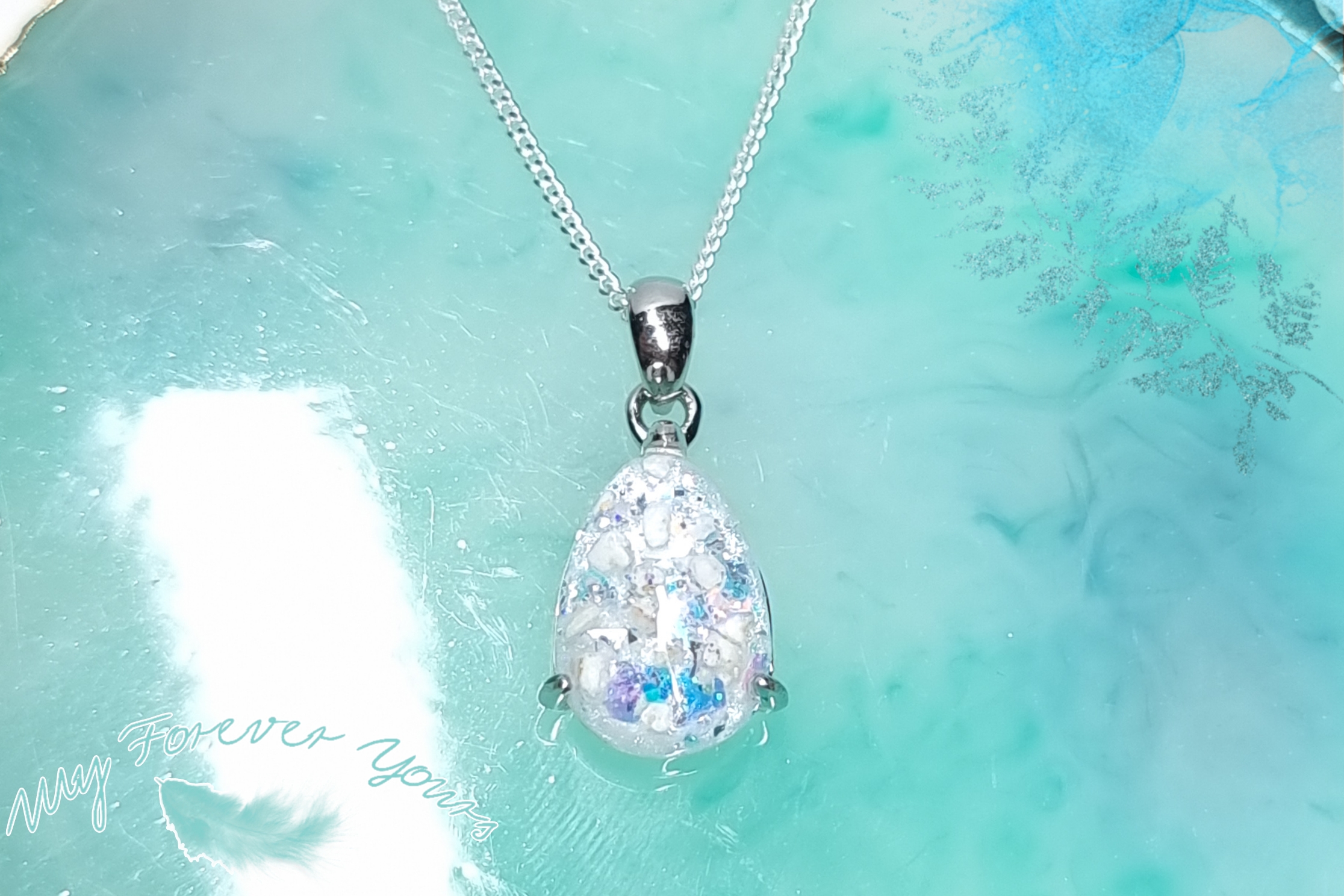 Thalia Necklace - Sterling Silver Pendant and Chain - Image 3