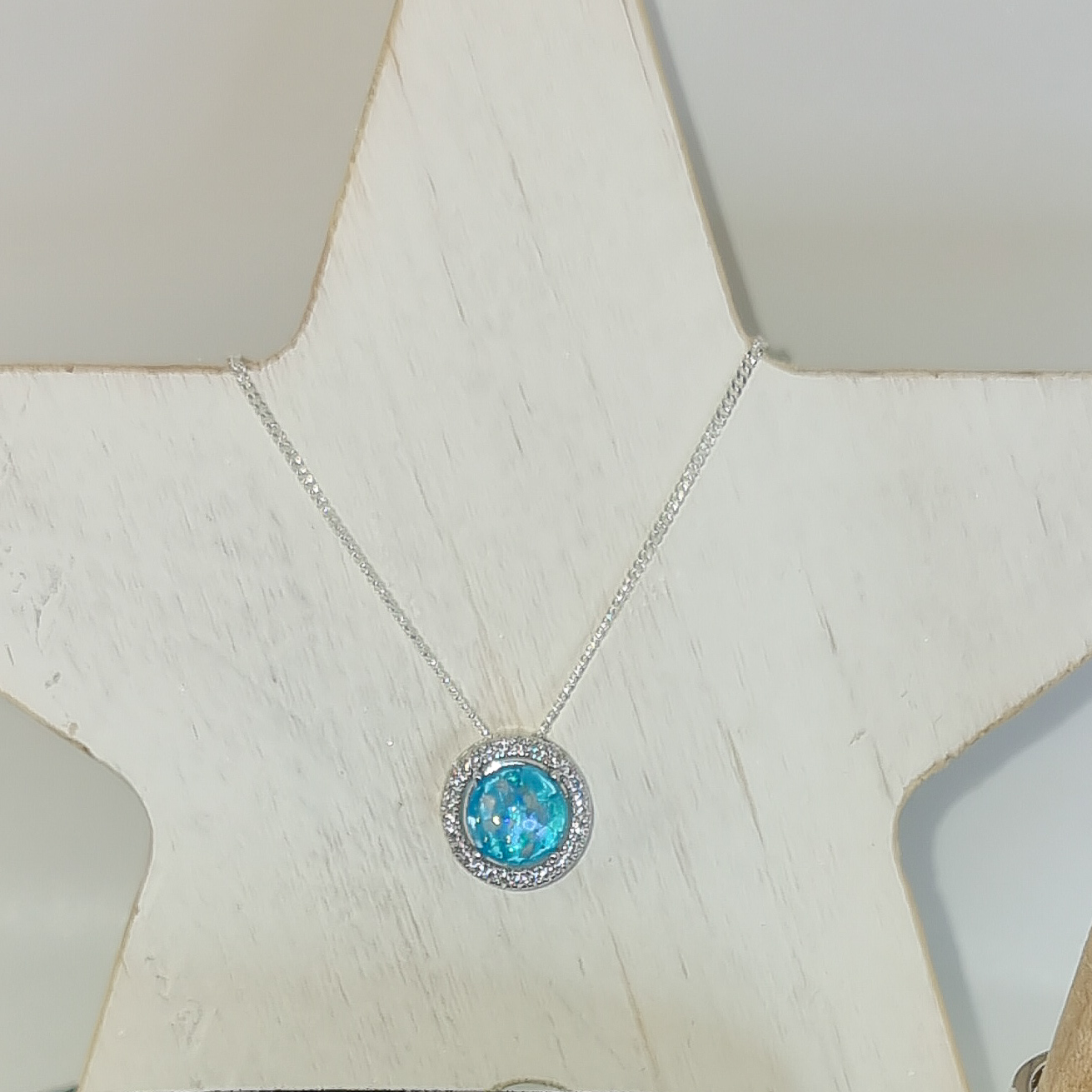Hӓlo Necklace - Sterling Silver Cubic Zirconia