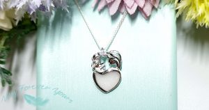 Breastmilk Necklace, breastmilk prndant, Duo Mothers Love Breastmilk Jewellery